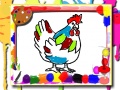 Jogo Livro de Colorir de Frango online