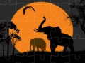 Jogo Quebra-Cabeça Silhueta de Elefante online