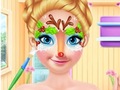 Jogo Pintura Facial de Natal da Anna online