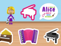 Jogo Mundo das Formas dos Instrumentos Musicais da Alice online