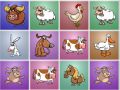 Jogo Quebra-cabeças de combinação de animais de fazenda online