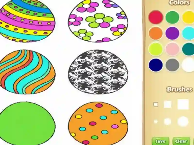 Jogo Livro para colorir dos ovos de Páscoa para crianças online