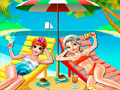 Jogo Selfie de Praia da Elsa e da Anna online