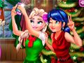 Jogo Selfie de Joaninha e Elsa no Natal online