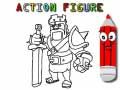 Jogo De Volta à Escola: Colorindo Figuras de Ação online