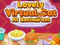 Jogo Gato virtual adorável no restaurante online