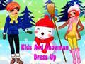 Jogo Crianças e Vestir o Boneco de Neve online