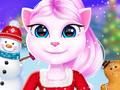Jogo Jogo de Decoração de Natal da Menina Gato online