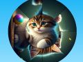 Jogo Quebra-Cabeça Redondo: Colete Imagens com Gatinhos Fofo online
