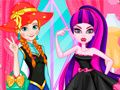 Jogo Princesa vs Garota Monstro online