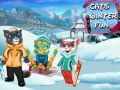 Jogo Diversão de Inverno para Gatos online