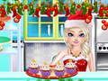 Jogo Irmã Princesa Fazendo Cupcakes de Natal online