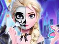 Jogo Tattoo da festa de Halloween da Elsa online