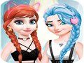 Jogo Vestir e Maquiar Elsa e Anna online
