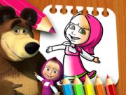 Jogo Livro de Colorir Masha e o Urso online Jogo Livro de Colorir Masha e o Urso online