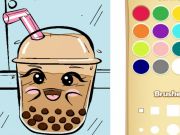 Jogo Livro para colorir de chá Boba para crianças online