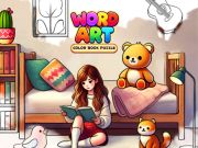 Jogo Arte da palavra: quebra-cabeça de livro de cores online