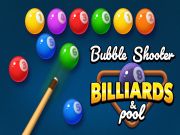 Jogo Billiards & Pool de atiradores de bolhas online
