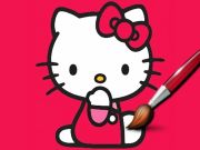 Jogo Kitty fácil para colorir online