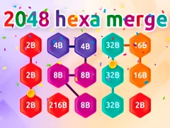 Jogo Fusão de cadeia hexagonal 2048 online