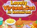 Jogo Gato virtual adorável no restaurante online