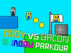 Jogo Obby vs Bacon Parque de Parkour Arco-Íris online