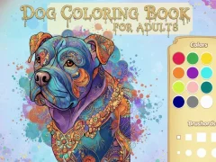 Jogo Livro para colorir de cachorro para adultos online