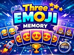 Jogo Memória de três emojis online