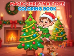 Jogo Livro para colorir de árvore de Natal mágica online