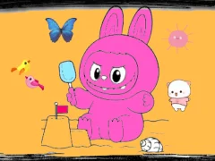 Jogo Aventura para colorir Labubu online