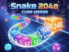 Jogo Snake 2048: Fusão de Cubos online