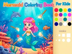 Jogo Livro de colorir sereia para crianças online