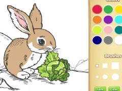 Jogo Livro de colorir de coelho para crianças online