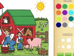 Jogo Livro de colorir de fazenda para crianças online