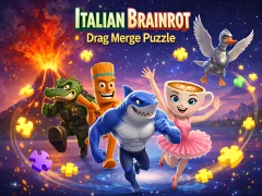 Jogo Quebra-cabeça italiano Brainrot Drag Merge online