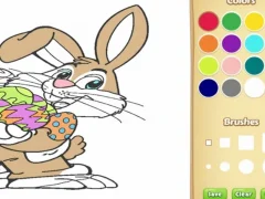 Jogo Livro de colorir de coelhinho da Páscoa para crianças online