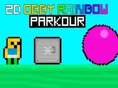 Jogo Parkour do arco-íris de Obby Modelo 2D online