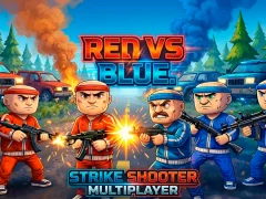 Jogo Vermelho vs Azul. Multijogador de atirador de ataque online