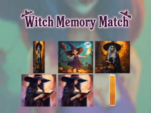 Jogo Combinação de memória de bruxa online