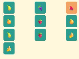Jogo Memória simples da fruta online