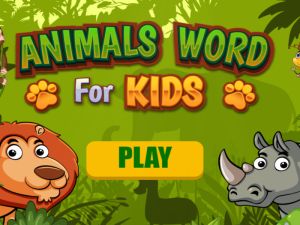 Jogo Animais de palavras para crianças online