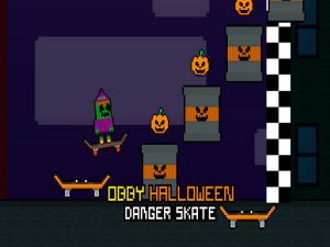 Jogo Skate de perigo de Halloween obby online