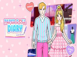 Jogo Diário da boneca de papel: Vista-se DIY online