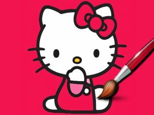 Jogo Kitty fácil para colorir online