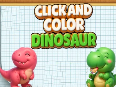 Jogo Clique e pinte dinossauros online