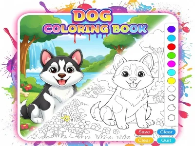 Jogo Livro para colorir de cachorro online