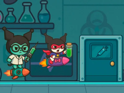 Jogo Fuga do laboratório Kitty Kuro online