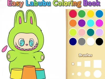 Jogo Livro para colorir fácil de Labubu online