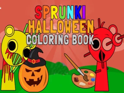 Jogo Livro para colorir Sprunki Halloween online Jogo Livro para colorir Sprunki Halloween online