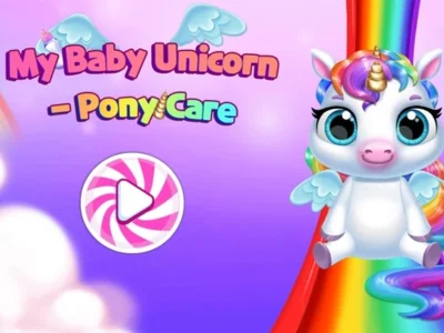 Jogo Cuidados com o pônei unicórnio My Baby online